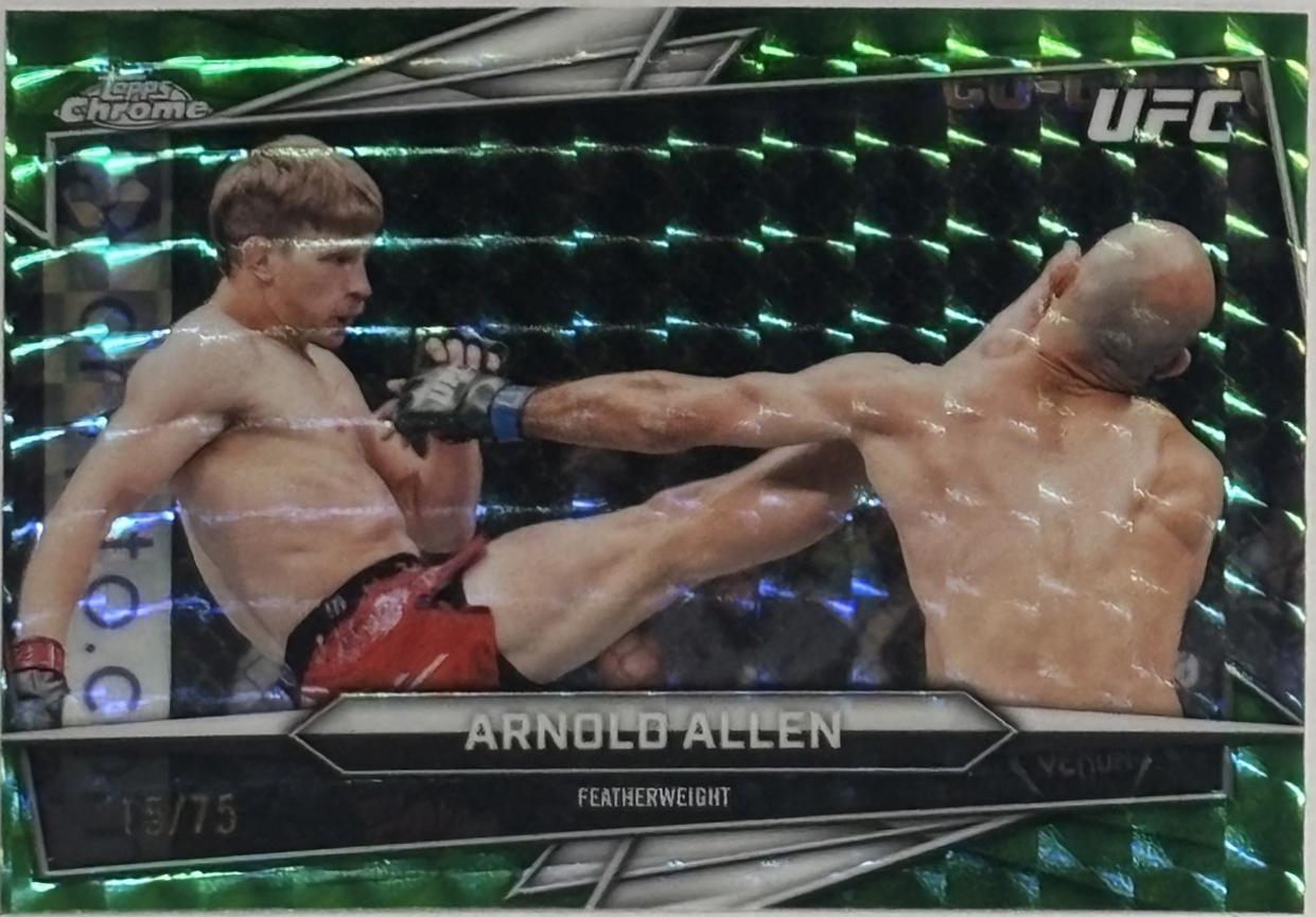 Arnold Allen 2026 Topps Chrome UFC Base #155 Green Geometric Refractor