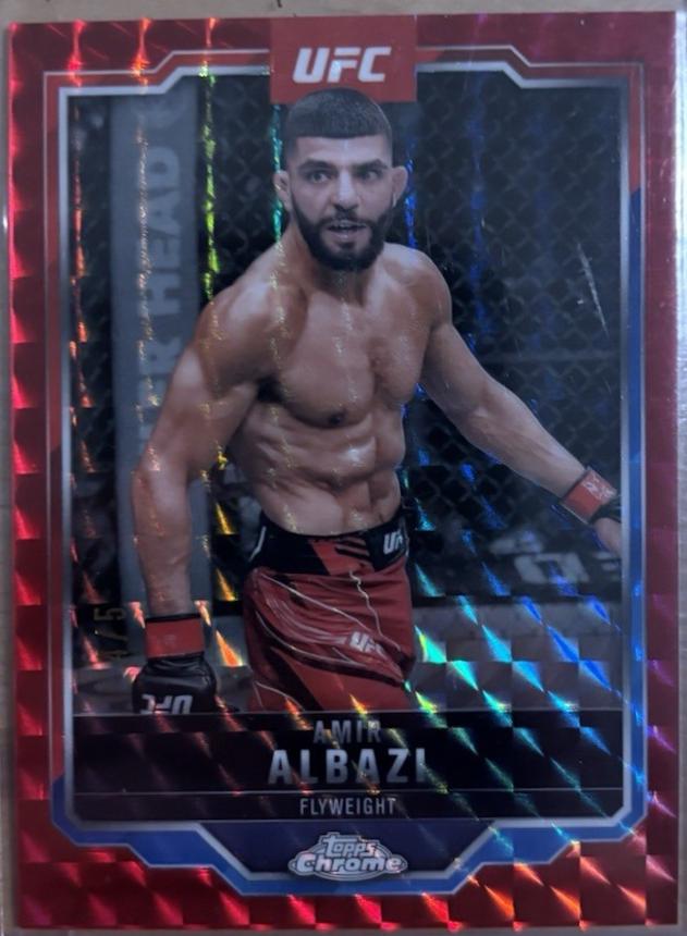 Amir Albazi 2025 Topps Chrome Sapphire UFC Base Sapphire #175 Red Sapphire