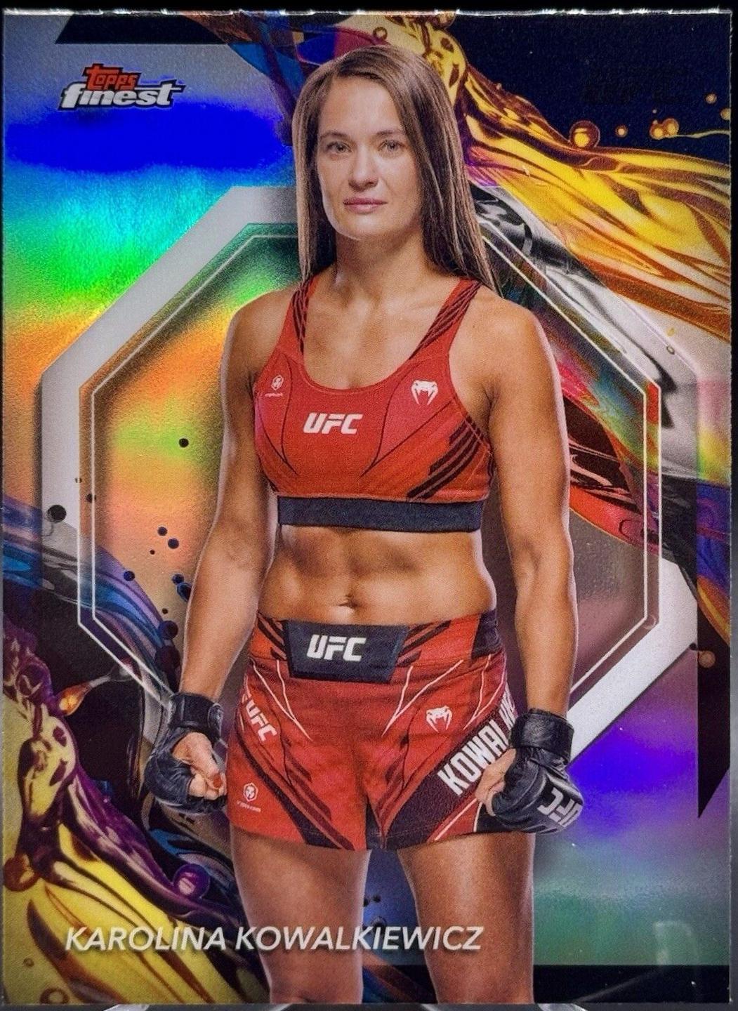 Karolina Kowalkiewicz 2024 Topps Finest UFC Base Uncommon #150 Refractor