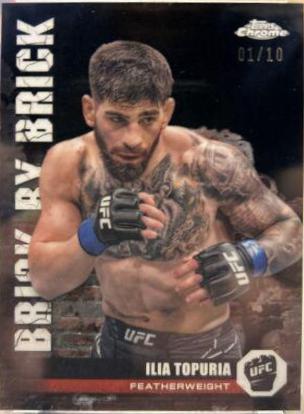 Ilia Topuria 2024 Topps Chrome UFC Brick by Brick #BYB-2 Black Refractor