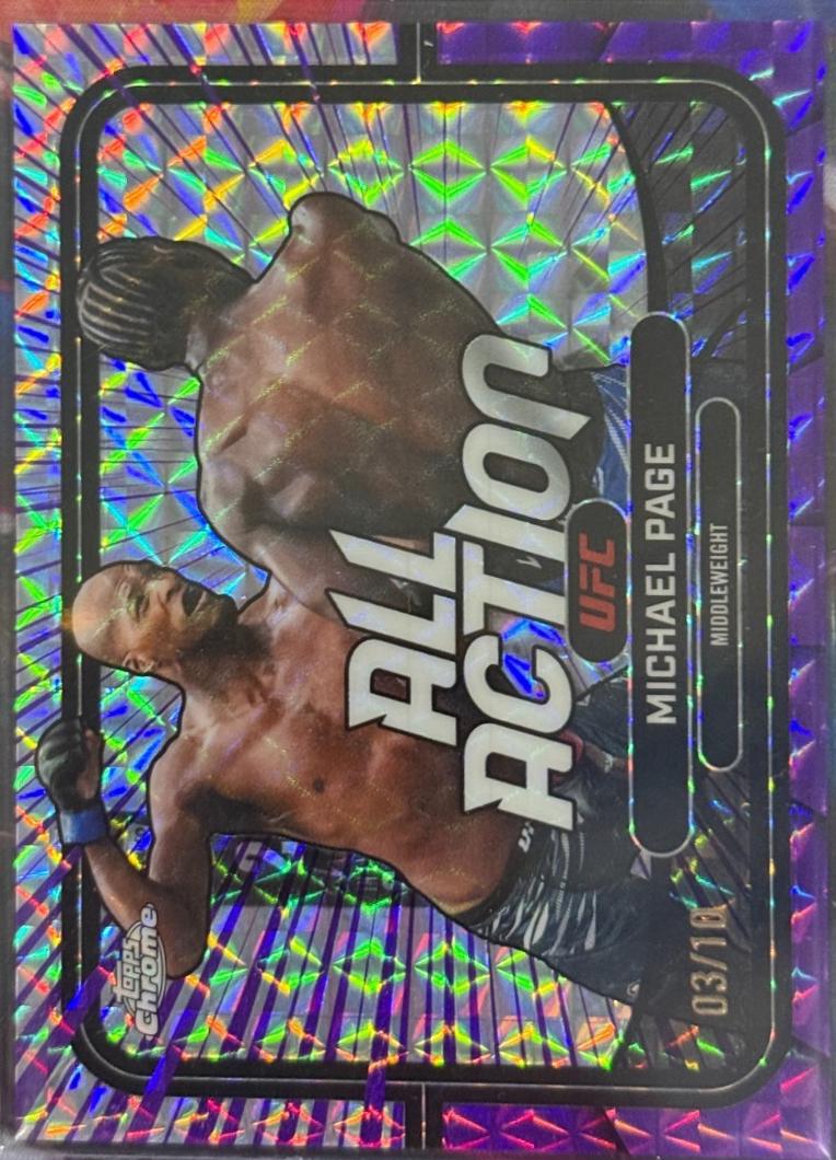Michael Page 2026 Topps Chrome UFC All-Action #AA-14 Black Refractor