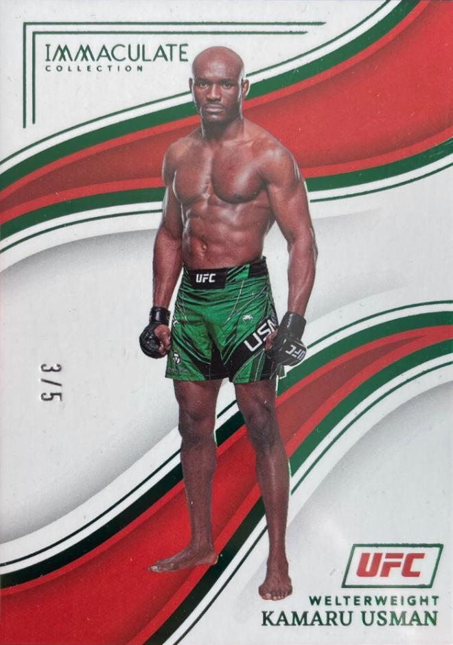 Kamaru Usman 2023 Panini Immaculate Collection UFC Base #19 Green
