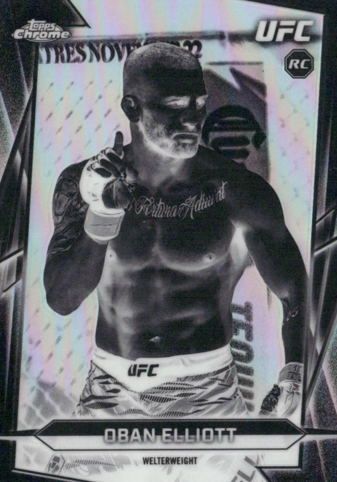 Oban Elliott 2026 Topps Chrome UFC Base #126 Negative Refractor
