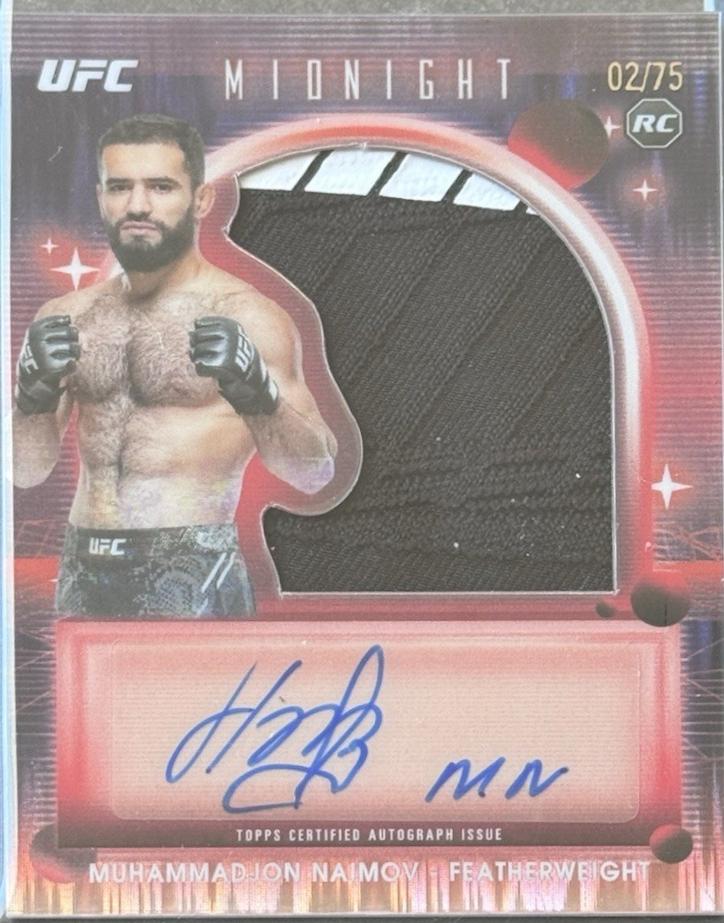 Muhammadjon Naimov 2025 Topps Midnight UFC Rookie Relic Autographs #RRA-MN Dusk