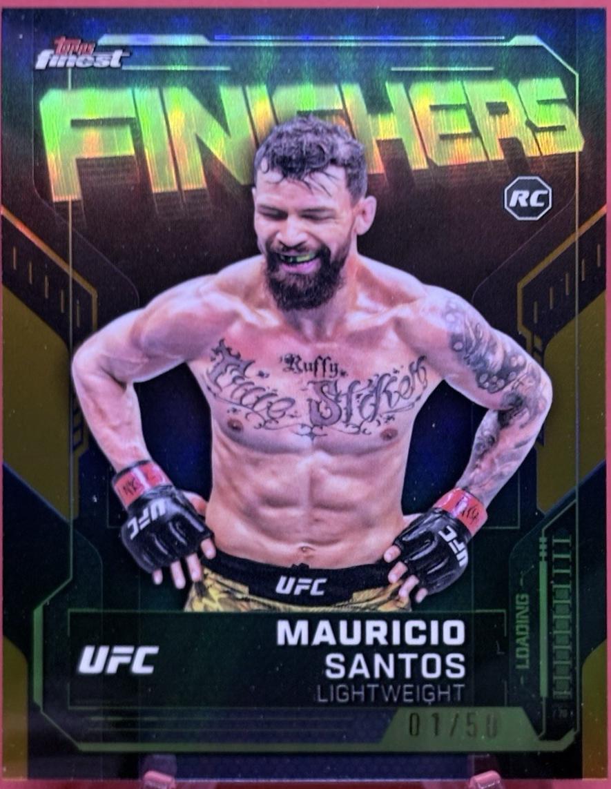 Mauricio Ruffy 2025 Topps Finest UFC Finishers #FN-25 Gold Refractor