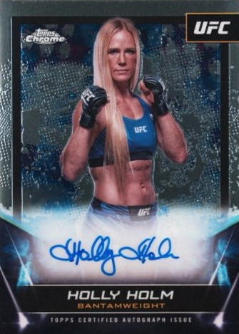 Holly Holm 2024 Topps Chrome UFC UFC Signatures #FNA-HHO Superfractor