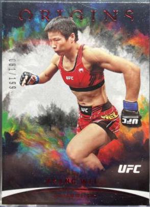 Zhang Weili 2022 Panini Chronicles UFC Base Origins #136 Red