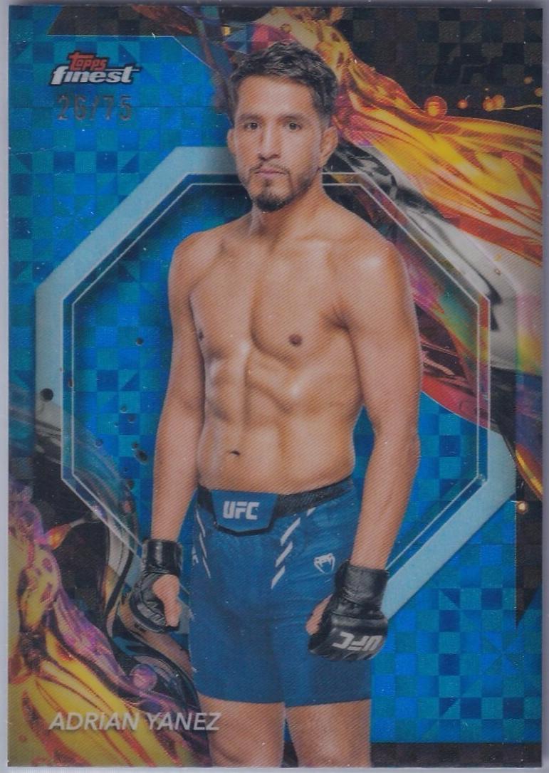 Adrian Yanez 2024 Topps Finest UFC Base Uncommon #143 Blue Checkerboard Refractor