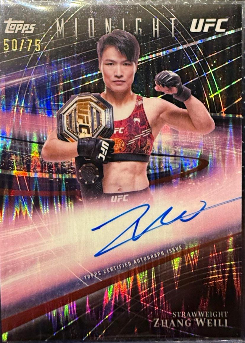 Zhang Weili 2026 Topps Midnight UFC Horizon Signatures #HZS-ZW Moonrise