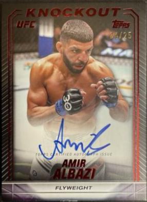 Amir Albazi 2024 Topps Knockout UFC Knockout Autographs #KNA-AAZ Red
