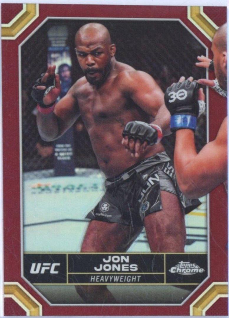 Jon Jones 2024 Topps Chrome UFC Base #97 Magenta Refractor