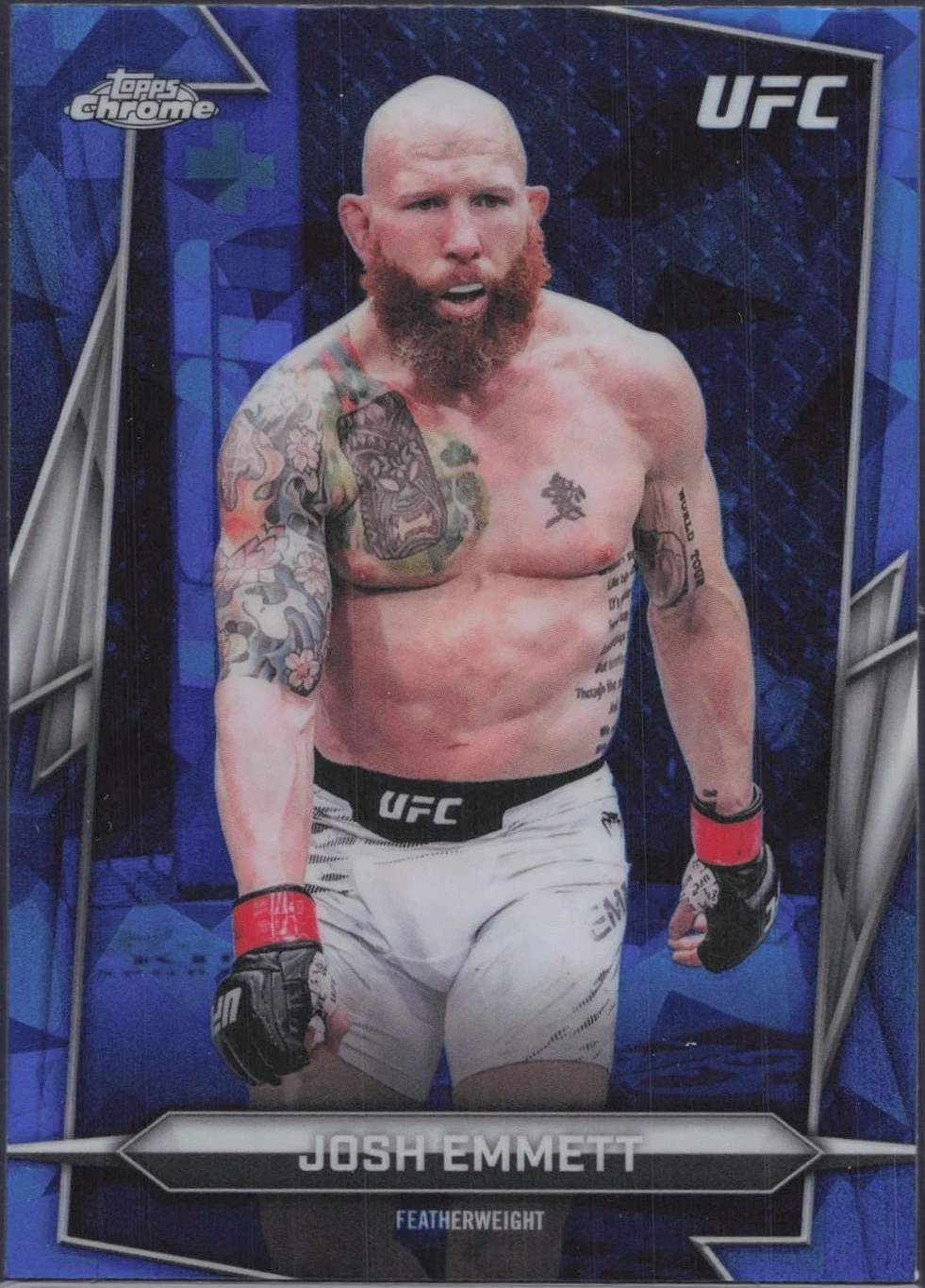 Josh Emmett 2026 Topps Chrome Sapphire UFC Base #141 Black Sapphire