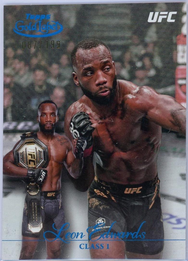 Leon Edwards 2024 Topps Gold Label UFC Base Class I #70 Blue