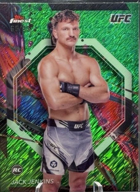 Jack Jenkins 2024 Topps Finest UFC Base Common #83 Green Shimmer Refractor