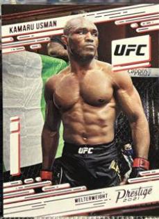 Kamaru Usman 2021 Panini Chronicles UFC Base Prestige #80 Pink