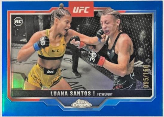 Luana Santos 2025 Topps Chrome UFC Base #103 Blue Refractor