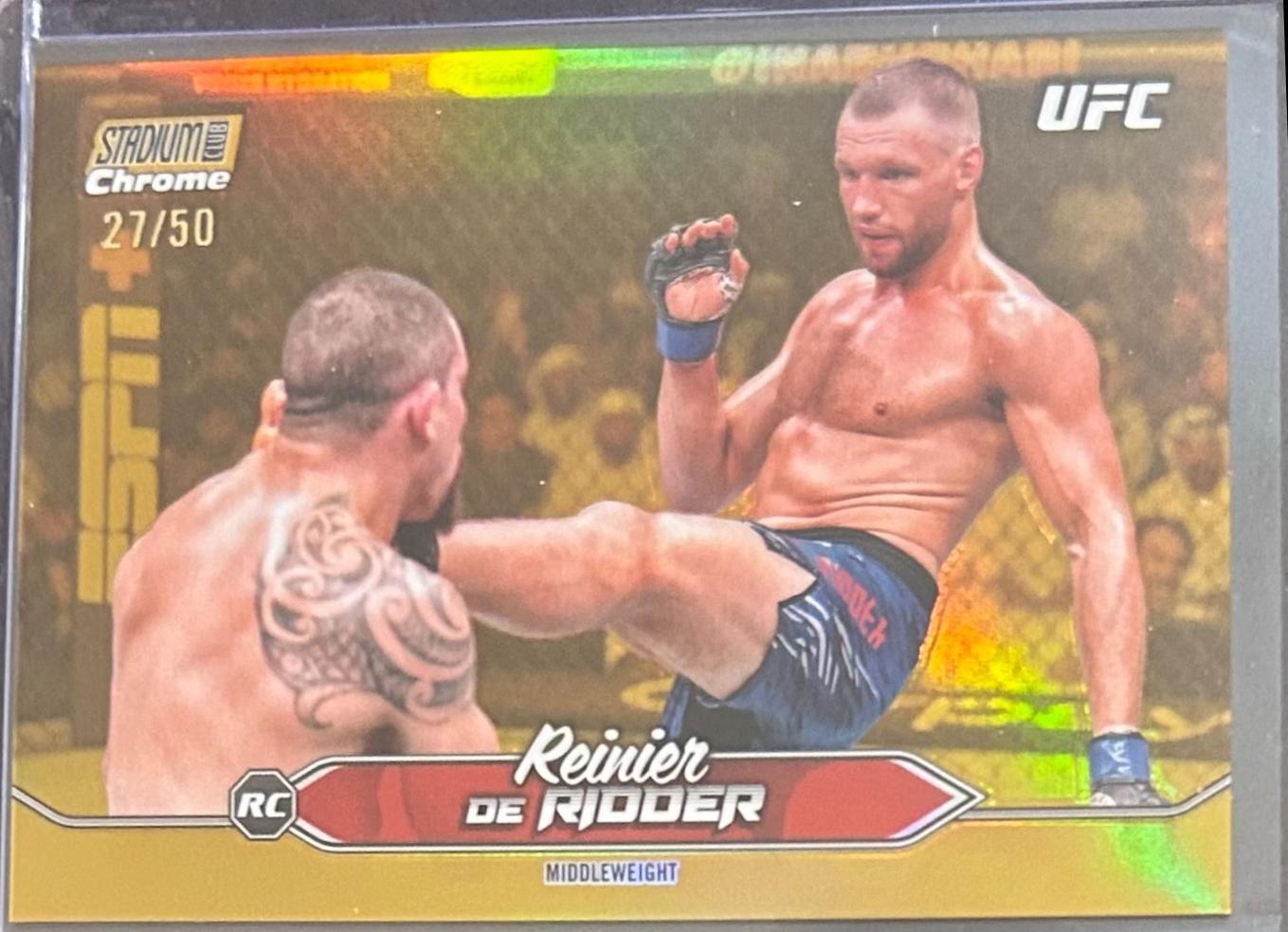 Reinier de Ridder 2025 Topps Stadium Club UFC Base Chrome #C-65 Superfractor