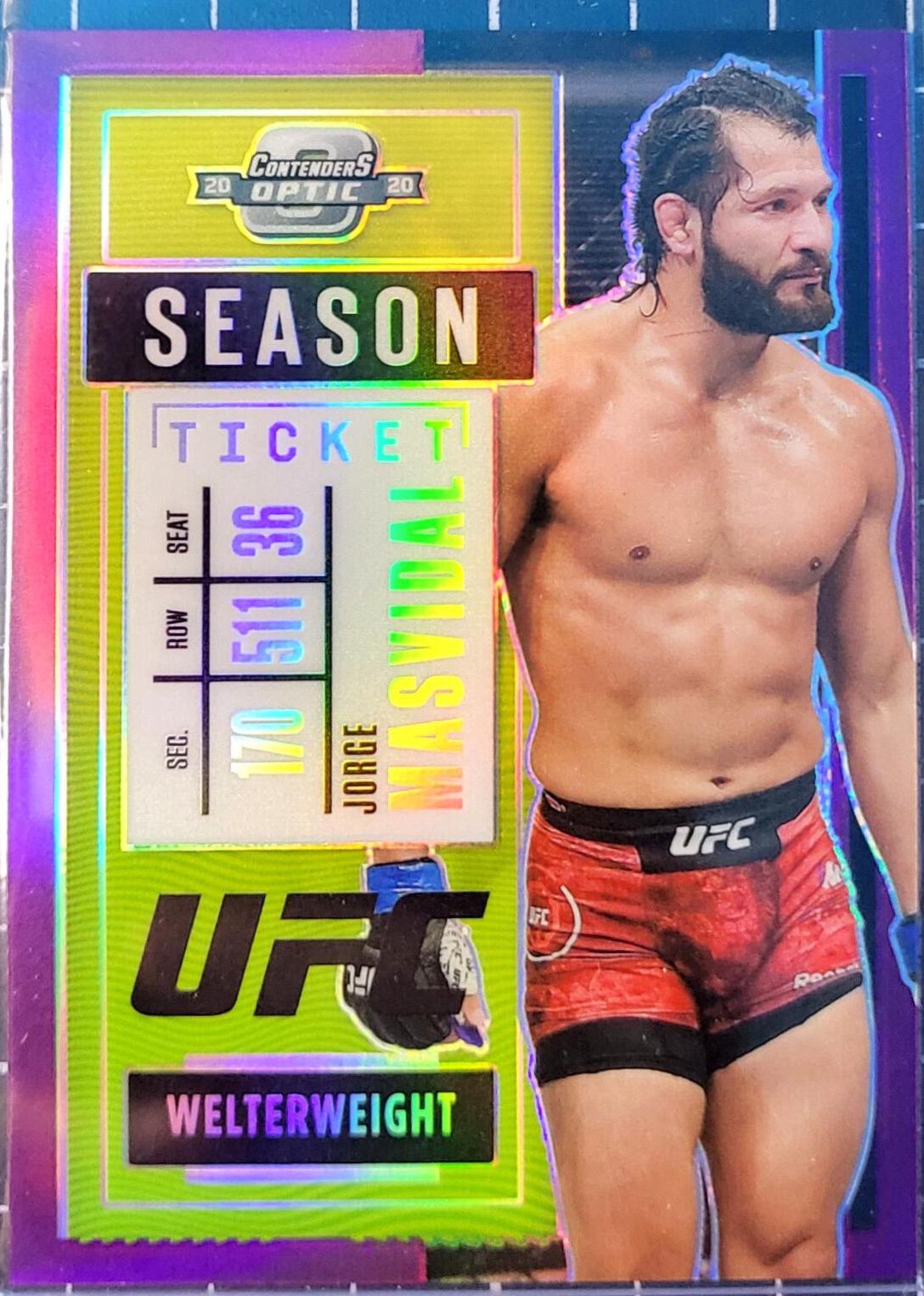 Jorge Masvidal 2021 Panini Chronicles UFC Base Contenders Optic Season Ticket #263 Purple