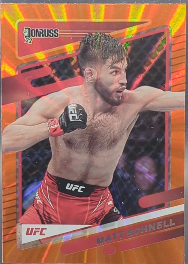 Matt Schnell 2022 Panini Donruss UFC Base #123 Orange