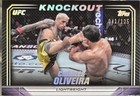 Charles Oliveira 2024 Topps Knockout UFC Base #43 Holo Silver