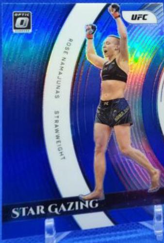 Rose Namajunas 2022 Panini Donruss Optic UFC Star Gazing #25 Blue