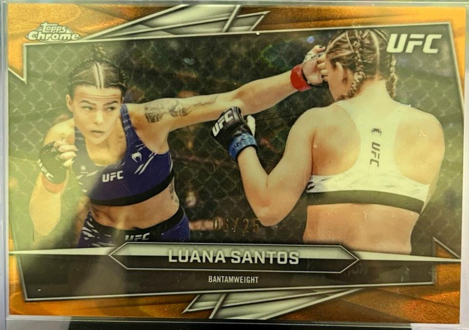 Luana Santos 2026 Topps Chrome UFC Base #167 Orange Refractor