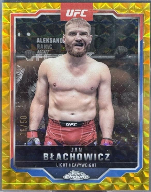 Jan Błachowicz 2025 Topps Chrome UFC Base #129 Gold Geometric Refractor