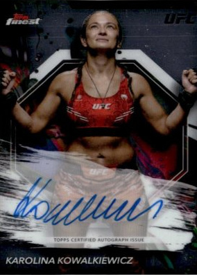 Karolina Kowalkiewicz 2024 Topps Finest UFC Finest Autographs #FA-KKZ Superfractor