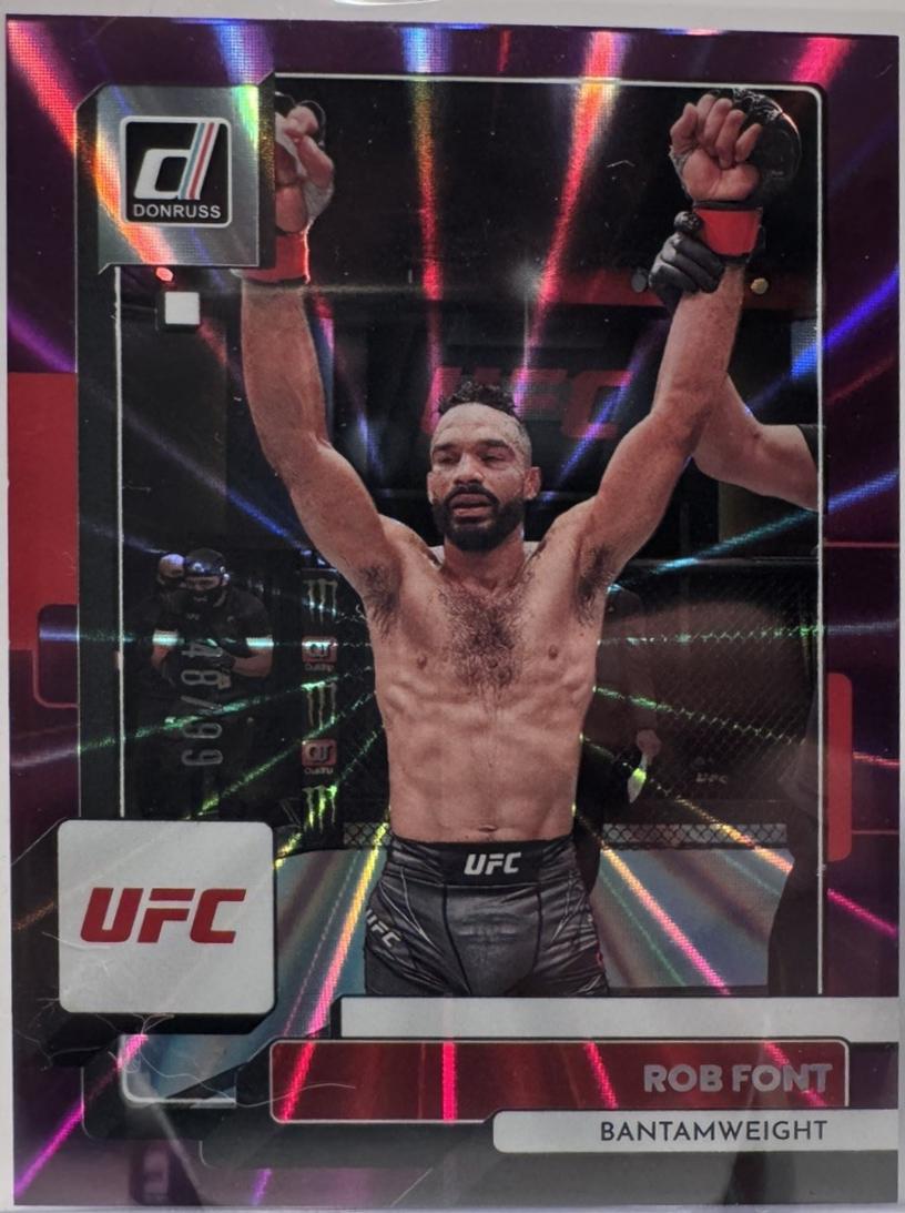 Rob Font 2023 Panini Donruss UFC Base #167 Purple Laser