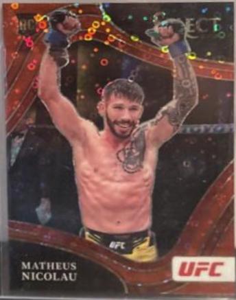 Matheus Nicolau 2022 Panini Select UFC Octagonside #276 Red Disco