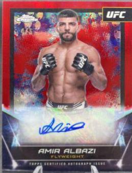 Amir Albazi 2024 Topps Chrome UFC UFC Signatures #FNA-AAL Red Refractor