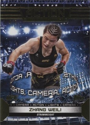Zhang Weili 2024 Topps Knockout UFC Action (Lights, Camera, Action) #ACT-3 Red