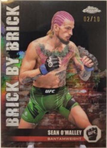 Sean O'Malley 2024 Topps Chrome UFC Brick by Brick #BYB-20 Black Refractor