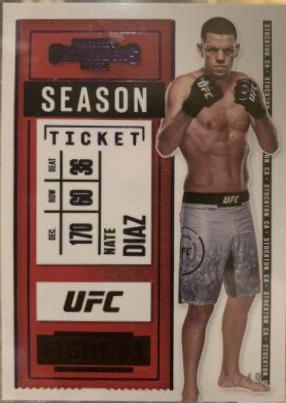 Nate Diaz 2021 Panini Chronicles UFC Base Contenders Season Ticket #6 Purple