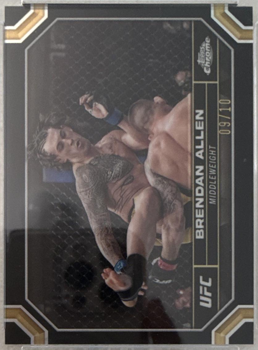 Brendan Allen 2024 Topps Chrome UFC Base #32 Black Refractor