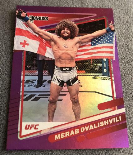 Merab Dvalishvili 2022 Panini Donruss UFC Base #6 Purple Flood