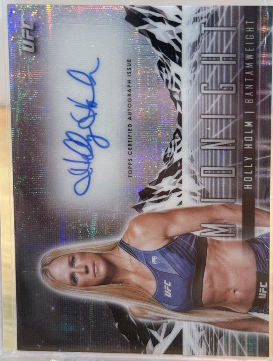 Holly Holm 2024 Topps Midnight UFC Horizon Signatures #HS-HHM Moon Beam