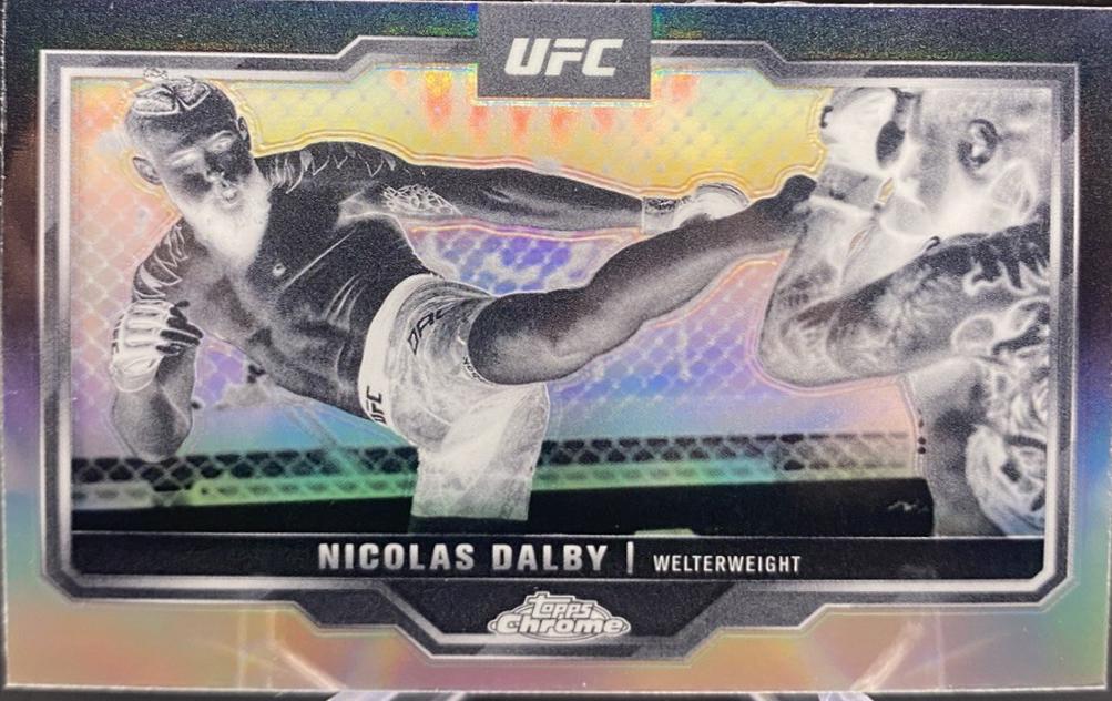 Nicolas Dalby 2025 Topps Chrome UFC Base #42 Negative Refractor