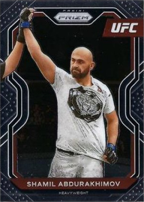 Shamil Abdurakhimov 2021 Panini Prizm UFC Base #6 White Sparkle