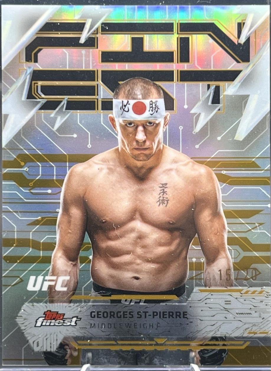 Georges St-Pierre 2025 Topps Finest UFC Base Rare #232 Gold Refractor
