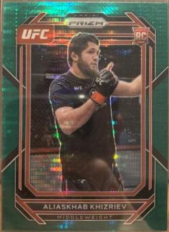 Aliaskhab Khizriev 2023 Panini Prizm UFC Base #141 Green Pulsar