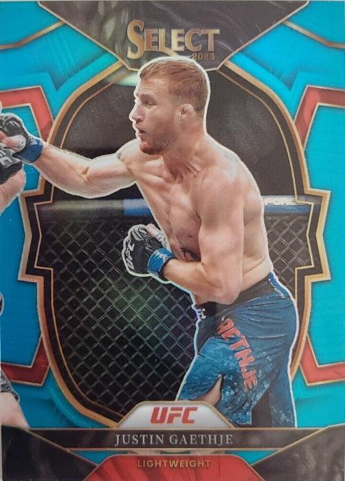 Justin Gaethje 2023 Panini Select UFC Concourse #47 Light Blue