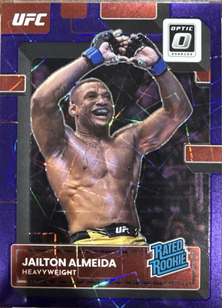 Jailton Almeida 2023 Panini Donruss Optic UFC Base #106 Purple Velocity
