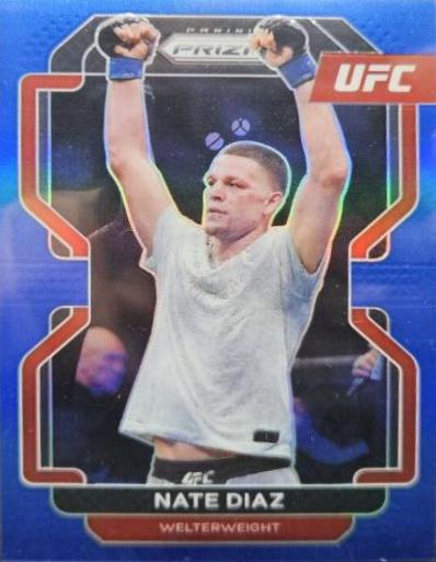 Nate Diaz 2022 Panini Prizm UFC Base #150 Blue