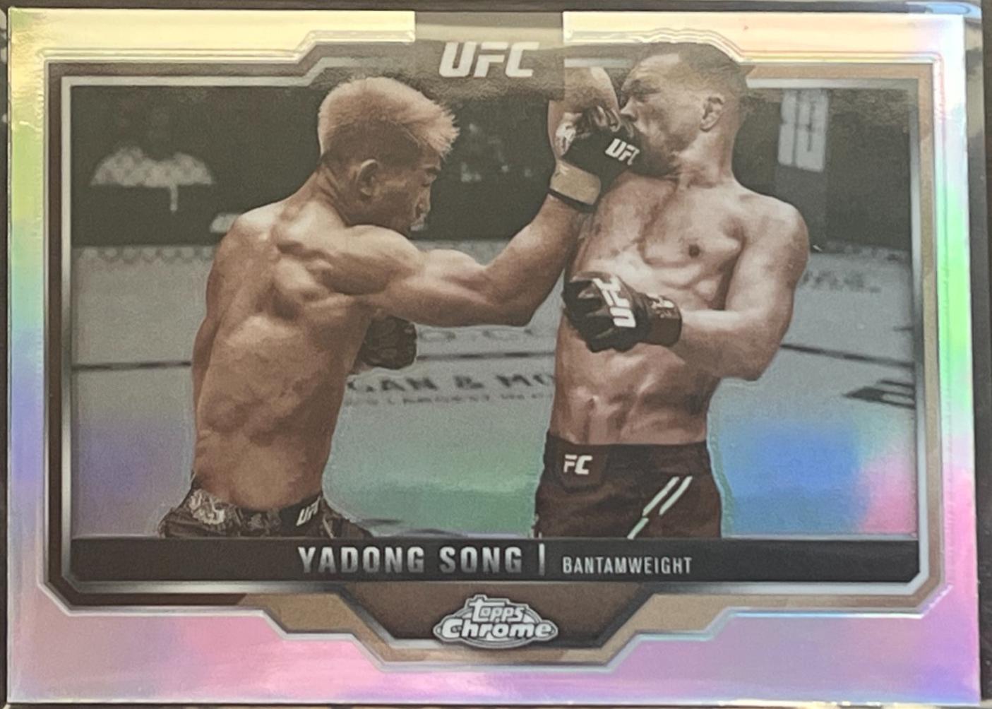 Song Yadong 2025 Topps Chrome UFC Base #38 Sepia Refractor