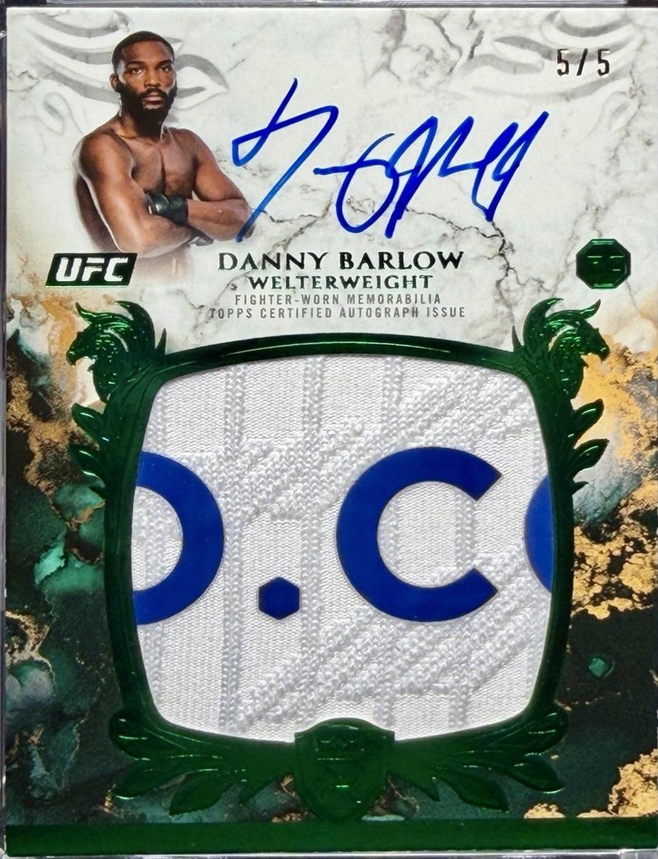 Danny Barlow 2025 Topps Royalty UFC Rookie Relic Autographs #RRA-DB Platinum