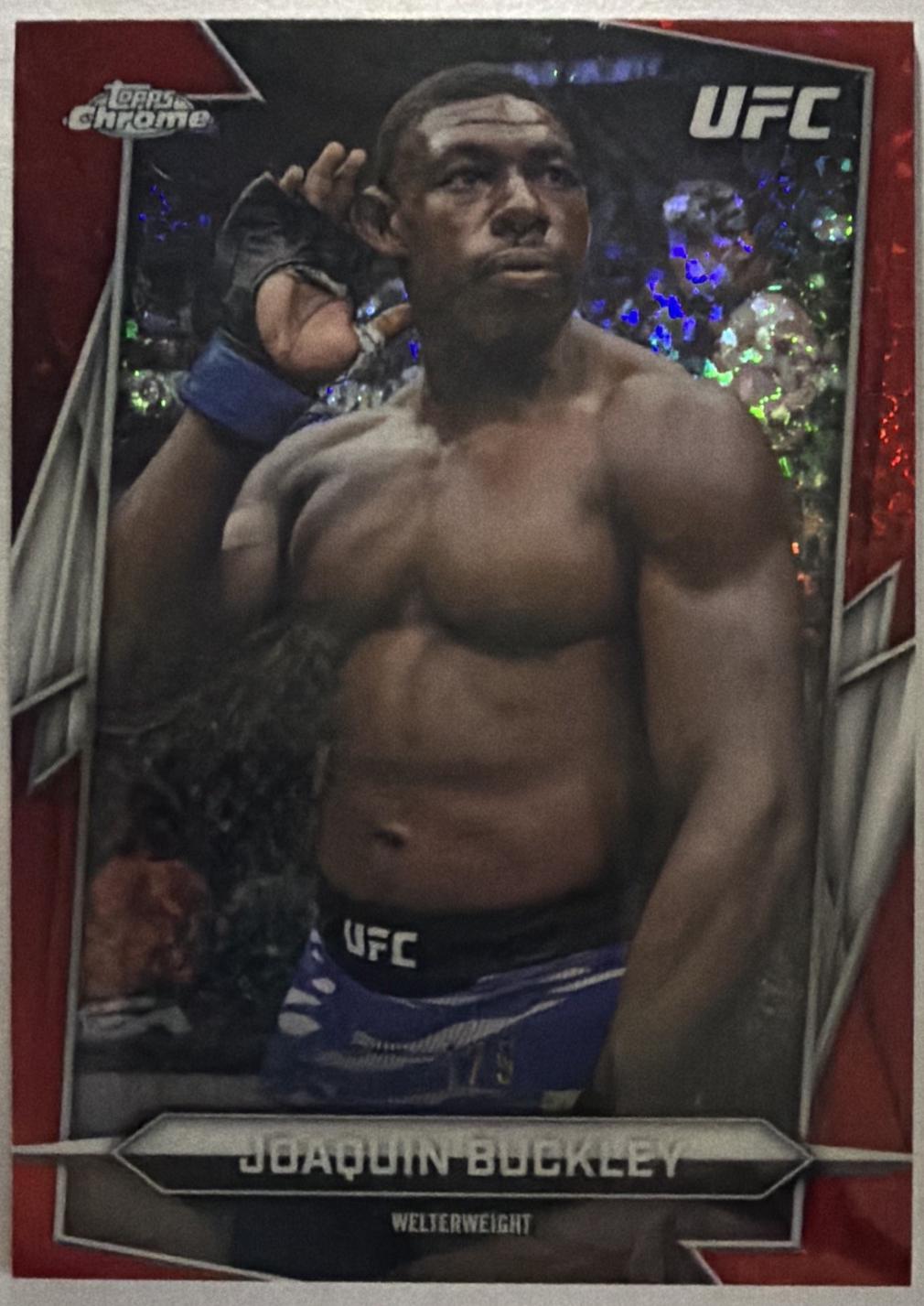 Joaquin Buckley 2026 Topps Chrome UFC Base #56 Red Refractor