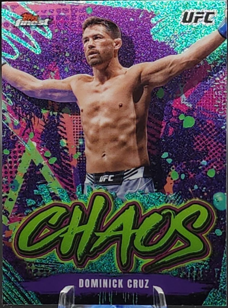 Dominick Cruz 2024 Topps Finest UFC Chaos #CHA-6 Aqua Glitter Refractor