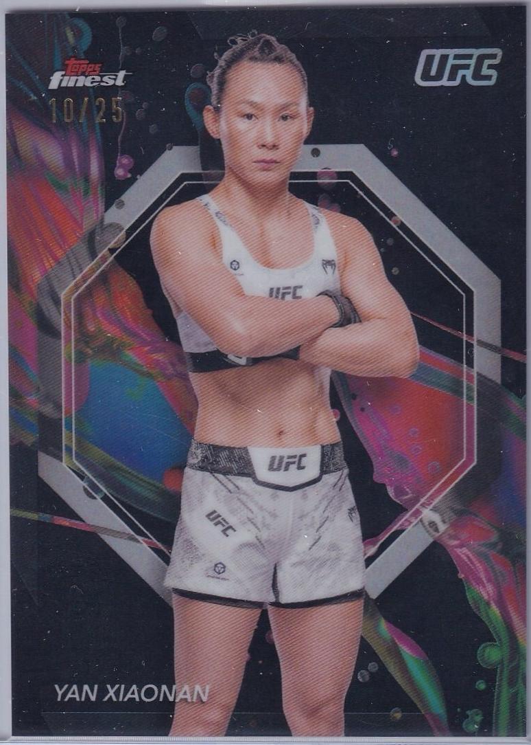 Yan Xiaonan 2024 Topps Finest UFC Base Common #9 Black Refractor