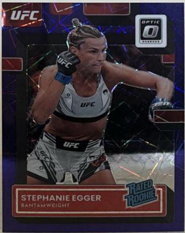 Stephanie Egger 2023 Panini Donruss Optic UFC Base #125 Purple Velocity